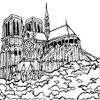 notre-dame à colorier