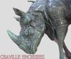 CHAVILLE ENCHERES BRONZE rhinoceros cosmique dali-detail