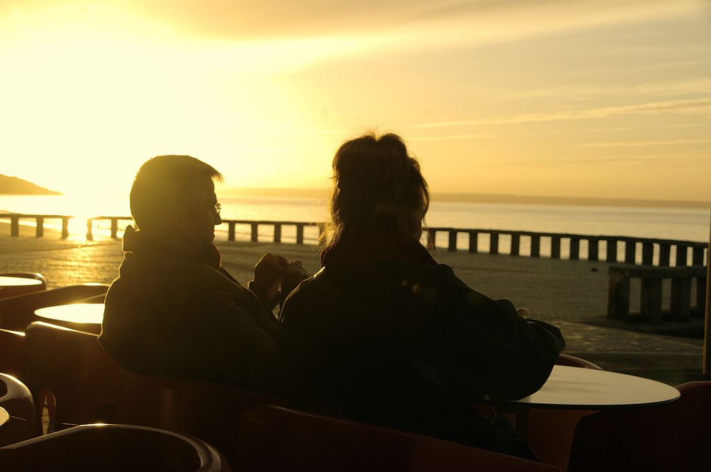 En terrasse sur la digue