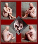 sculpture, étude en terre femme assise - Arts et Sculptures: sculpteurs contemporains