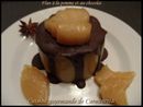 Flan de pommes au chocolat .-border