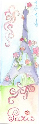 marque-page Paris aquarelle