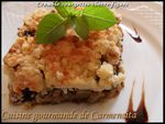 Crumble courgettes-chèvre-figues-border