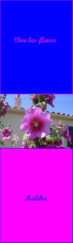 Marque-pages Fleurs Trémières