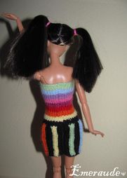 Tricot Barbie Robe arc-en-ciel-12.06.23-05