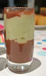 Crème marbrée chocolat-pistache