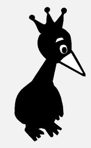 oiseau Plùm noir fond gris