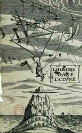 Gravure tirée de The Man in the Moone, de Francis Godwin (1648).