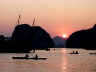 Baie d'Halong coucher de soleil