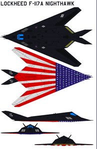 F 117A Nighthawk Shows Colors by bagera3005