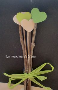 bouquet de coeurs détails