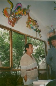 Jaime Palenque y su professor de sculpture