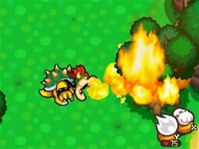 Mario et luigi voyage au centre de bowser crache flammes