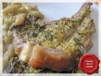 Côte d'agneau et sa croûte d'herbe à la moutarde3