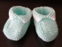 chaussons vert blanc