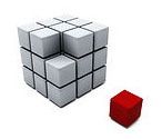 26831-Clipart-Illustration-Of-A-Red-Block-Resting-Beside-An