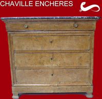 CHAVILLE ENCHERES AA MEUBLES COMMODE DESSUS MARBRE