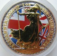 britannia drapeau plaq or