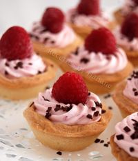 Mini tartelettes mascarpone framboises
