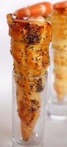 Cornets aux crevettes