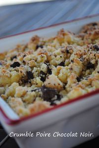 crumble poire choco