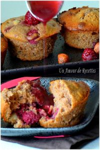 Muffins chataigne framboises noisettes Venzi