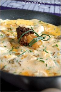 Omelette aux Morilles et Poulet 1