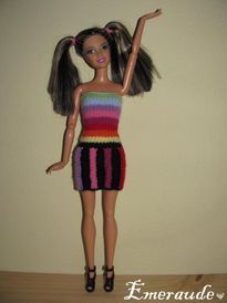 Tricot Barbie Robe arc-en-ciel-12.06.23-01