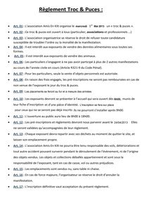 Règlement Troc & Puces - Red.2013-01