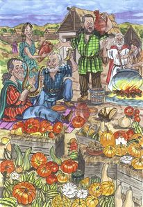 illustration couleurs fête de la citrouille de Chabrignac