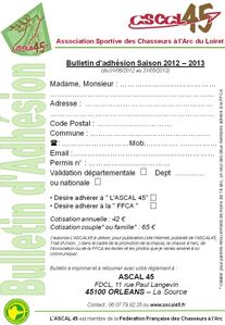 Bulletin Adhésion 2012-2013 V1