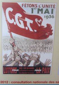 129r Affiche CGT 1936 Coat-Ker Qlé 1-5-12