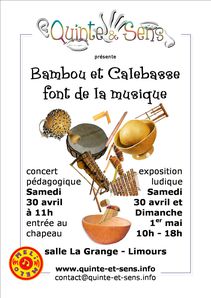 Q&S Affiche 110430 Concert Limours Bambou Calebasse