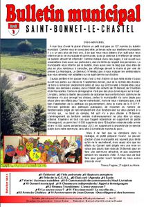 bulletin municipal St-Bonnet-le-Chastel No12 octobre 2011