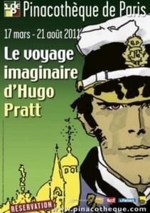 Affiche expo Voyage imaginaire d'Hugo Pratt 2011