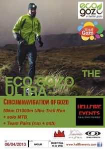 The EcoGozo Ultra (1^ ed.). Il prossimo 6 aprile nello splendido scenario dell'isola di Gozo, anche in MTB e nella modalità Run&Bike gozo-locandina.jpg