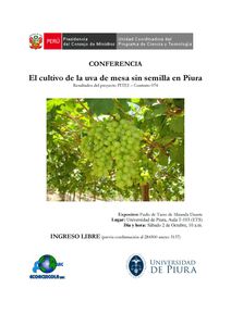 Conferencia sobre el cultivo de uva de mesa sin semilla en