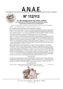 113 Le développement du jeune enfant