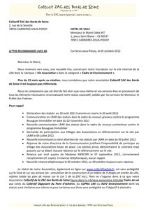 Collectif ZAC BdS - Courrier Référencement Maire 20121005