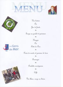 menu pour la burn's night
