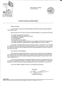 LETTRE DU MAIRE