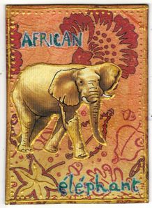 atc 839-série 17-originale-african éléphant