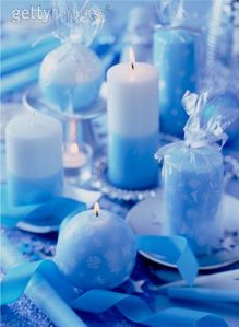 bougies bleues