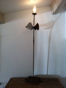 lampe, luminaire, ailes, récup