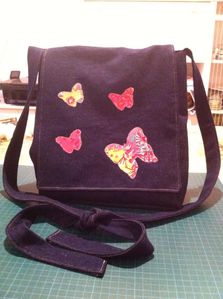 sac besace papillons