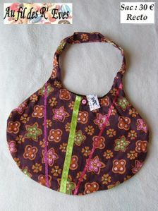 sac tete chat fleuri recto