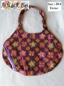 sac tete chat fleuri verso