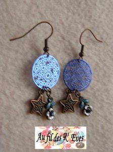 Blues night boucles d'oreilles