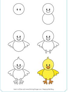 learn to draw a chick