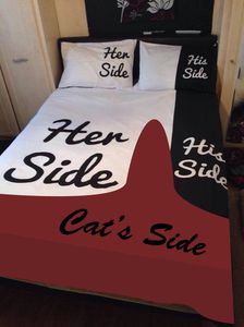 her,cats,his side